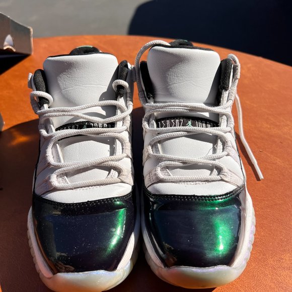 Nike Air Jordan 11 Retro Low BG Emerald White Sneakers 528896-145 Size 5Y - Picture 6 of 12